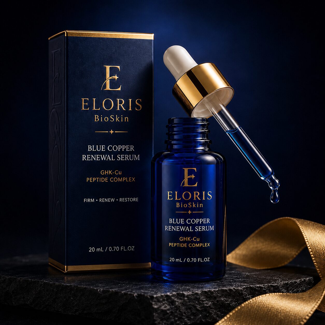ELORIS Blue Copper Renewal Serum with box